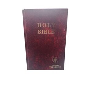 HOLY BIBLE Placed by THE GIDEONS in Red Hardcover